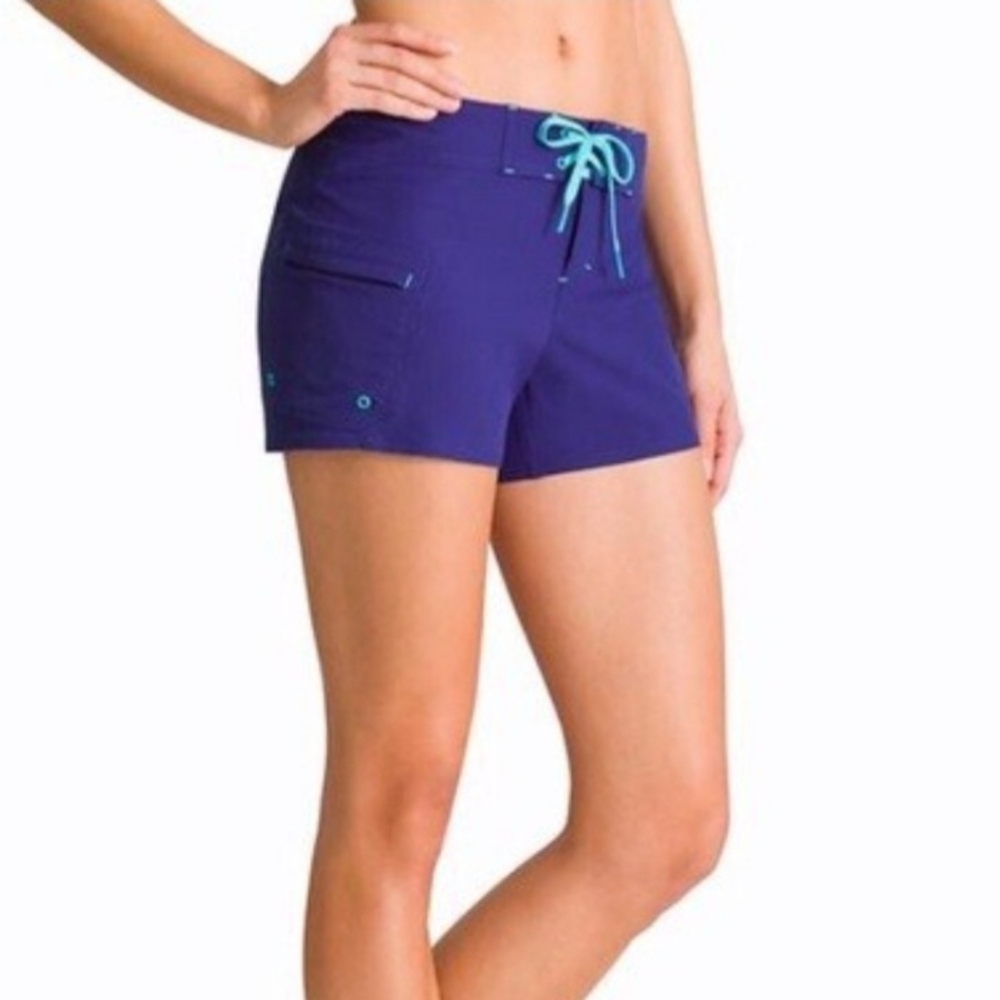 Athleta Clearwater Board Shorts 4" Purple Women Size 8